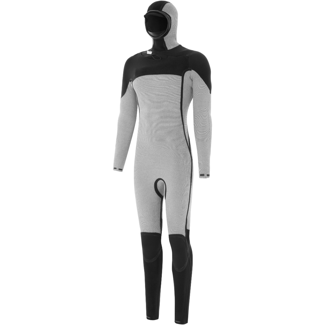 2025 Nyord Mens Solu Yulex 6/5/4mm Hooded Chest Zip Wetsuit SOLM654HD001 - Black